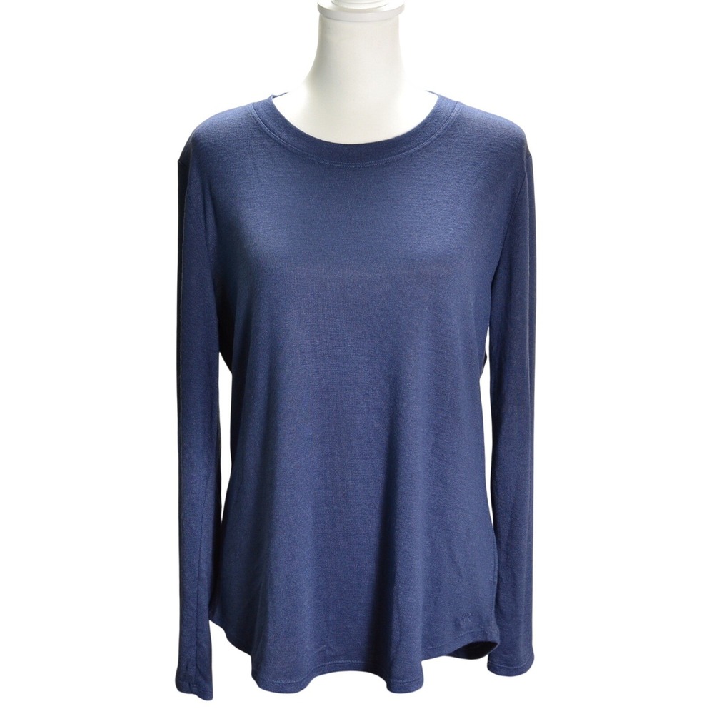 Banana Republic Top Womens‎ L Blue Excellent Long Sleeve Crewneck Knit Layering